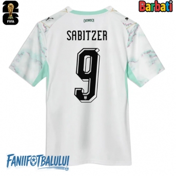 Austria Marcel Sabitzer #9 Tricou Fotbal Replică Mondial 2026 Barbati Deplasare